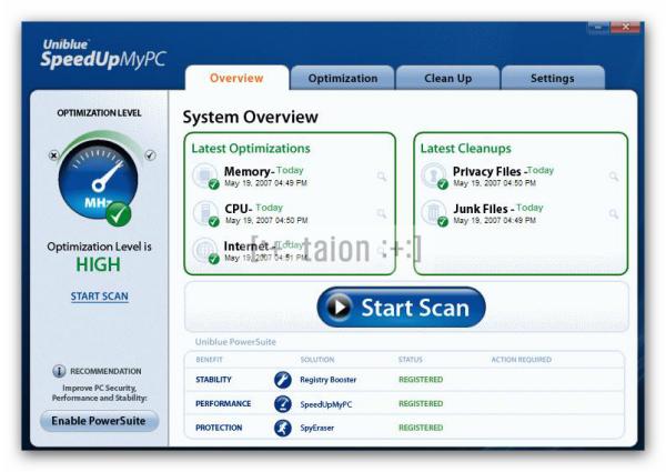 SpeedUpMyPC 2009 4.0.0.4 Final - tối ưu PC cho hiệu năng cao nhất Download