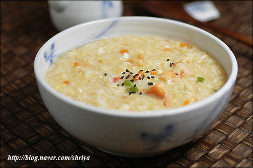 문성실의 맛있는 밥상 :: 밥으로 쉽게 끓이는 죽~"게살 야채죽"~